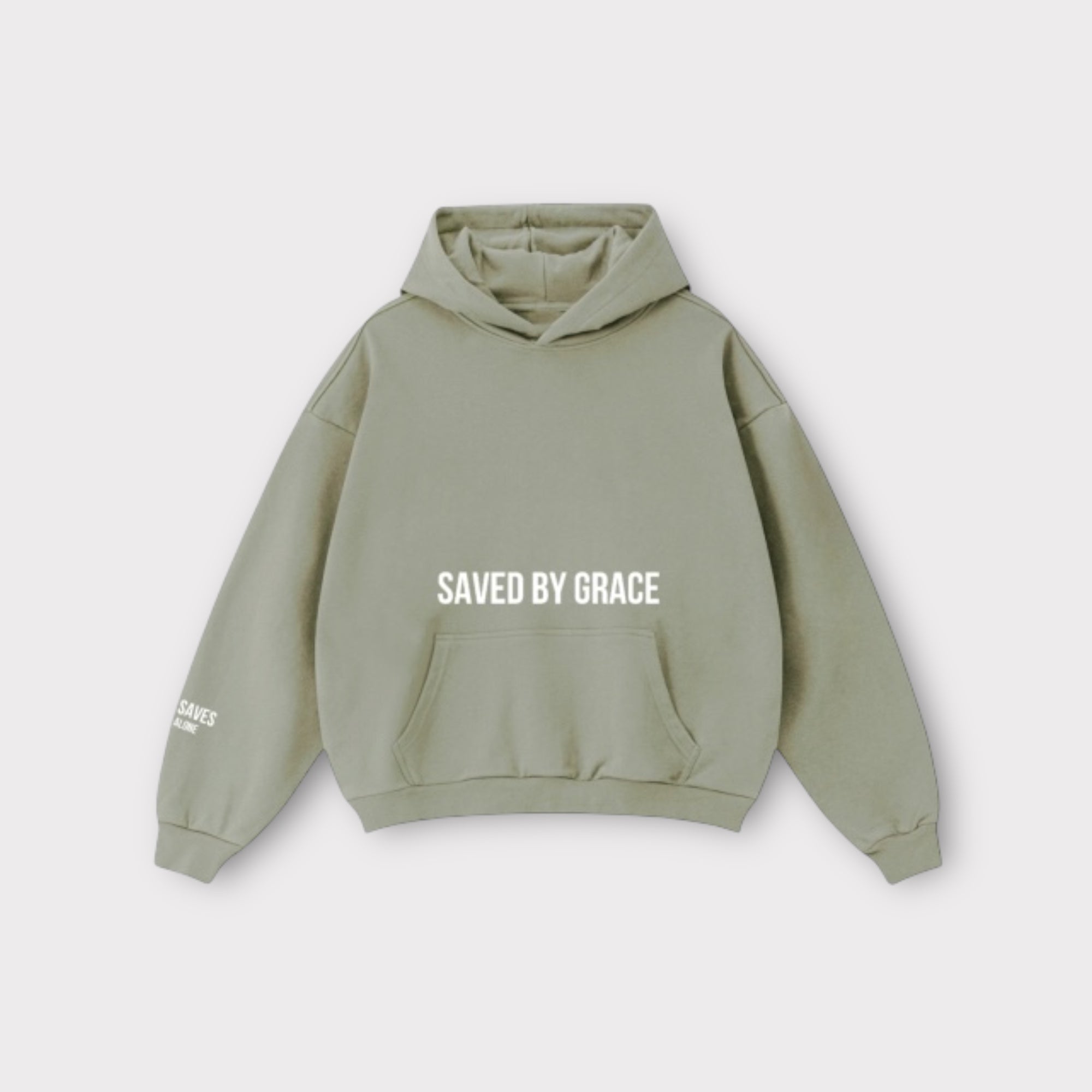SAVED BY GRACE HOODIE | GRAYISH GREEN