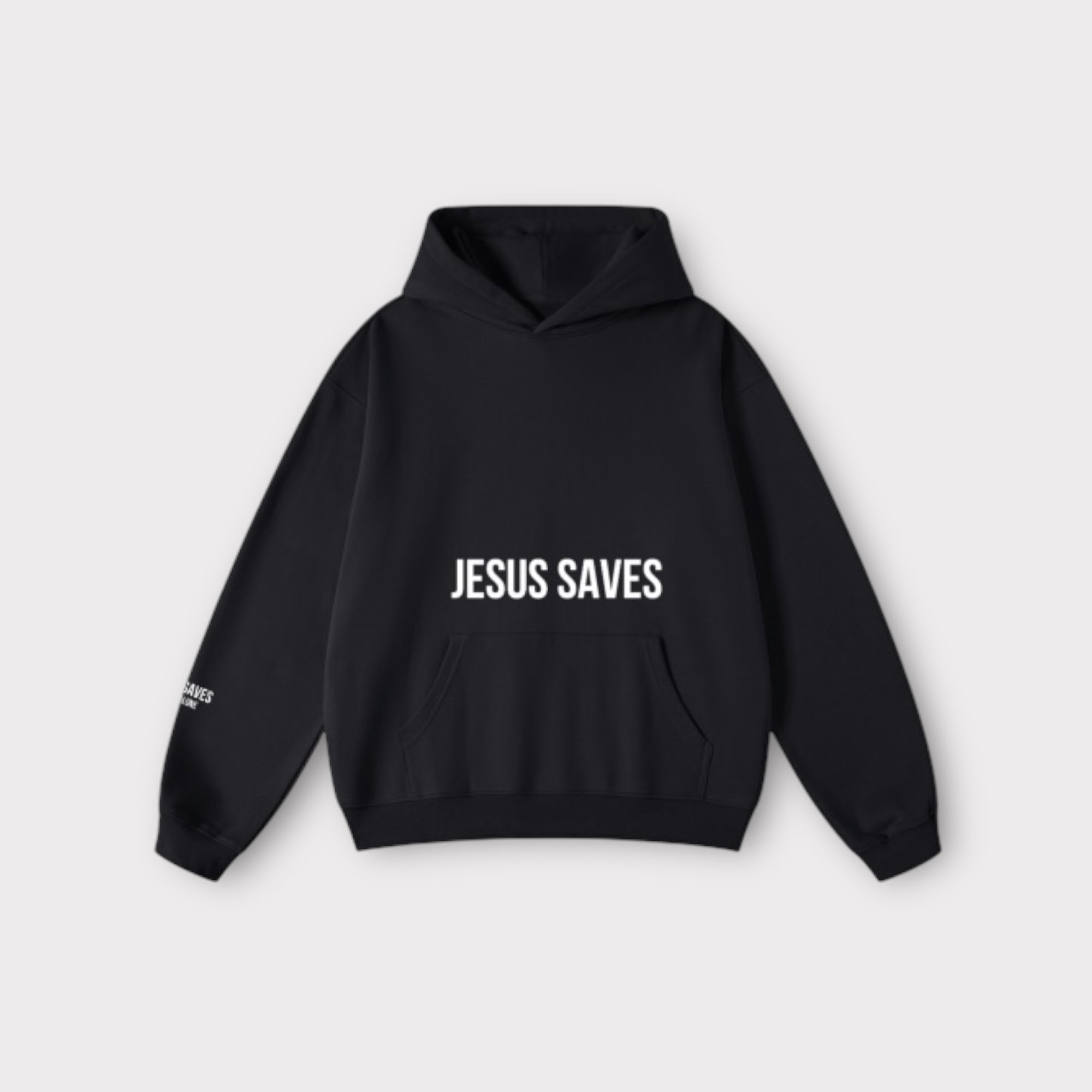 JESUS SAVES X CHRIST ALONE HOODIE | BLACK