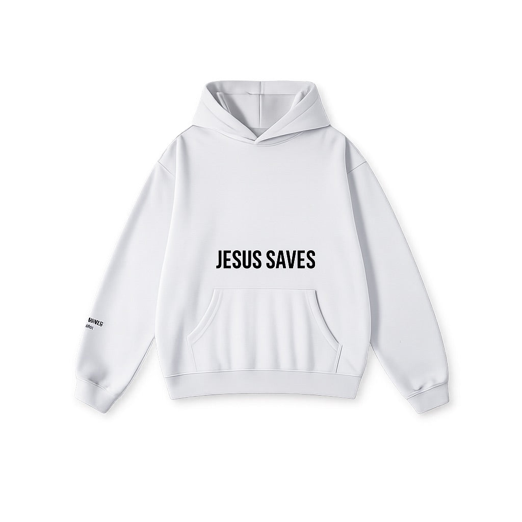 JESUS SAVES HOODIE | TOOTH WHITE